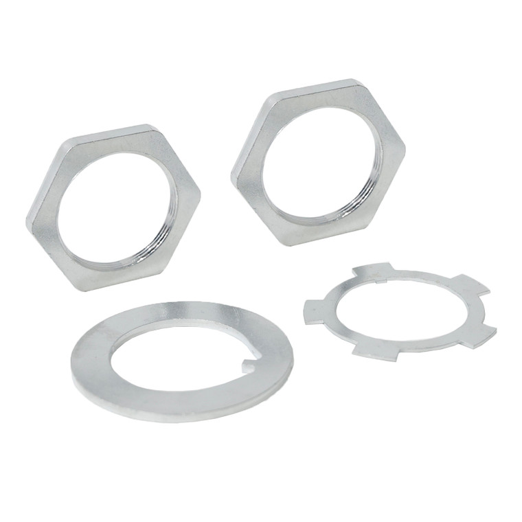 Front Axle Hub Spindle Lock Nut Washer Kit 43521-60011 Fit For Lexus LX450 1996-1997 LX470 1998-2007 Generic