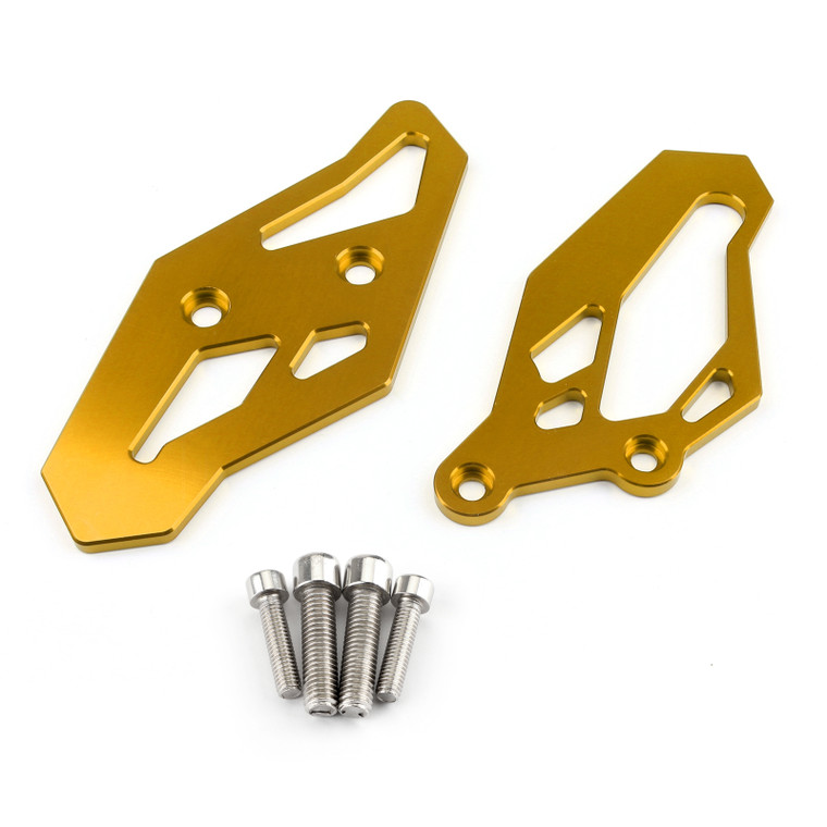 PAIR Racing Footrest Rearset Rear Set Adapter Plates Fit For Yamaha MT-03 YZF-R3 YZF-R25 GOLD