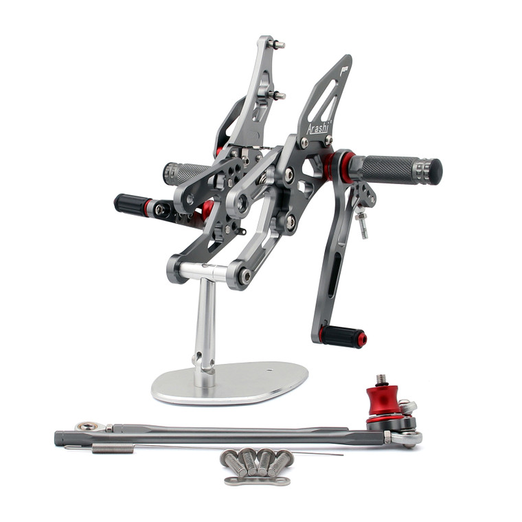 CNC Made Rearsets Fit For Honda CBR600RR 2003-2006 CBR1000RR 2004-2007 GRAY