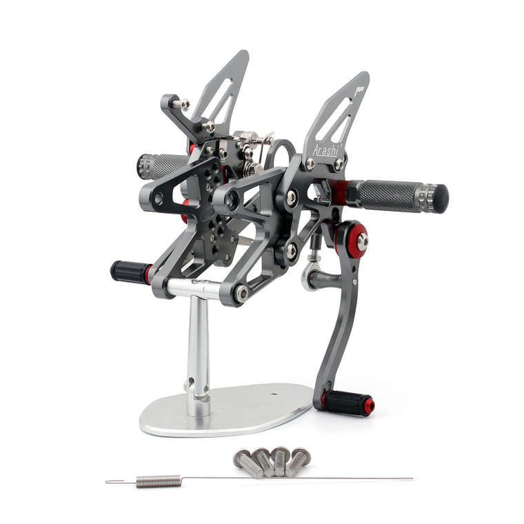 Adjustable CNC Rider Rear Set Rearsets Footrest Foot Rest Pegs Fit For BMW S1000RR 2010-2014 GRAY