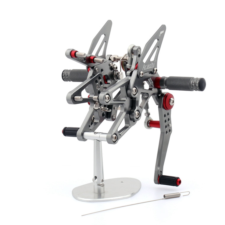 Adjustable CNC Rider Rear Set Rearsets Footrest Foot Rest Pegs Fit For Triumph Daytona 675/R 2013-2017 GRAY