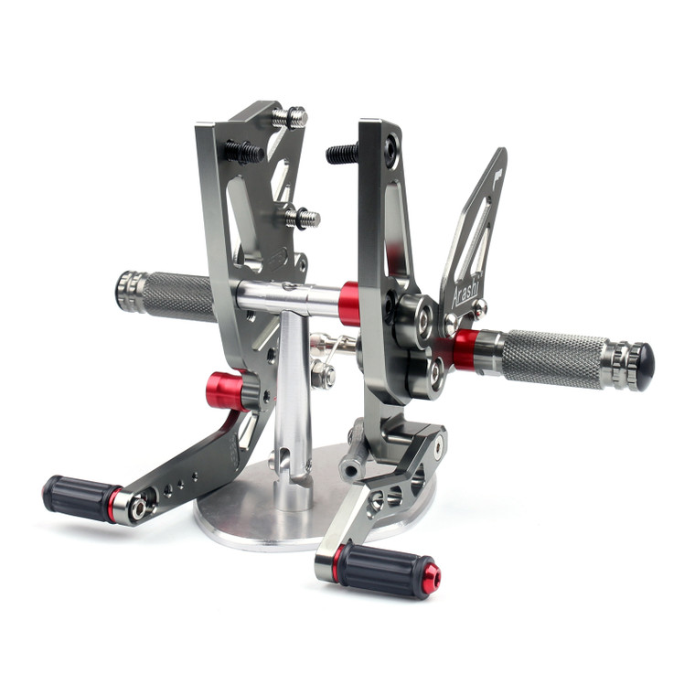 Adjustable CNC Rider Rear Set Rearsets Footrest Foot Rest Pegs Fit For Triumph Speed Triple 1050 2011-2015 GRAY