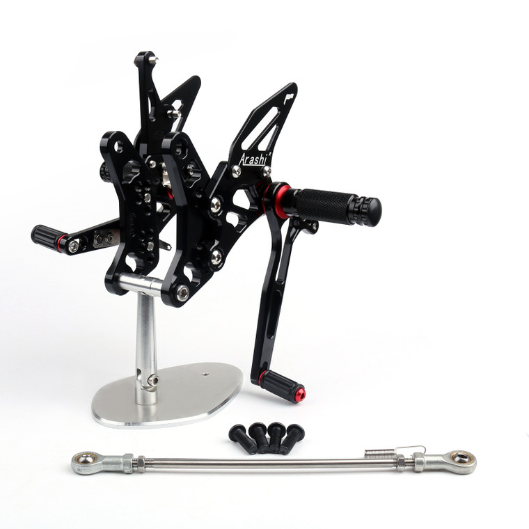 Adjustable CNC Rider Rear Set Rearsets Footrest Foot Rest Pegs Fit For Suzuki SV650 2016-2019 BLK