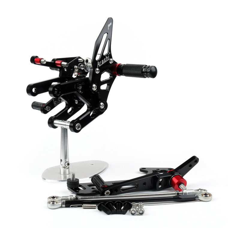 Adjustable CNC Rider Rear Set Rearsets Footrest Foot Rest Pegs Fit For Yamaha MT-10 FZ10 2017-2019 BLK