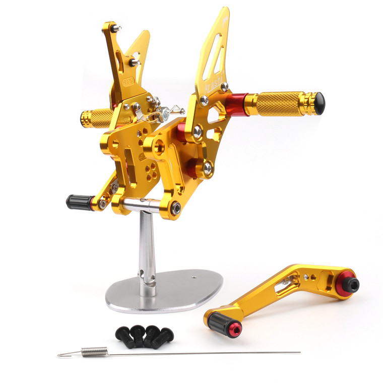 Adjustable CNC Rider Rear Set Rearsets Footrest Foot Rest Pegs Fit For Suzuki GSX-R / GSXR 1000 2017-2020 GOLD