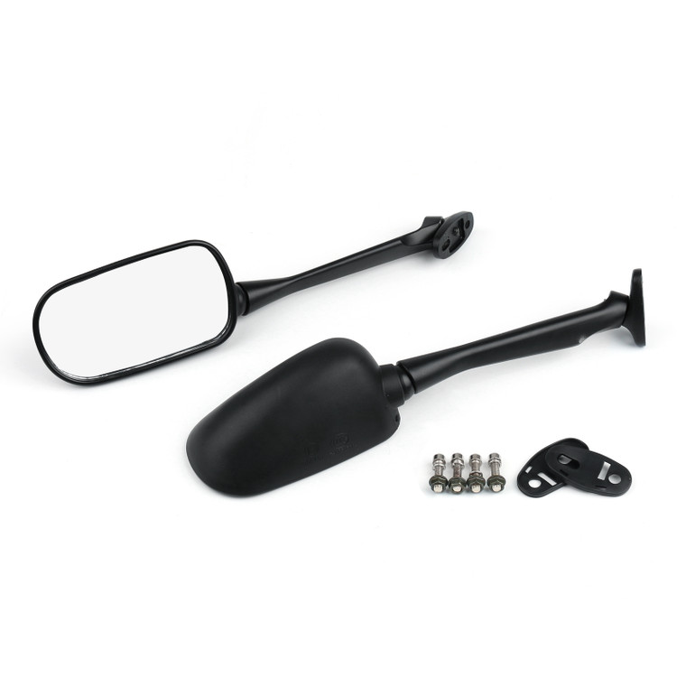 Pair Black Motorcycle Rearview Side Mirrors Fit For Honda CBR250 11-12 CB1300S 03-12
