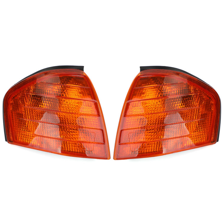 Pair Corner Lights Turn Signal Lamps Fit For Mercedes Benz C Class W202 1994-2000