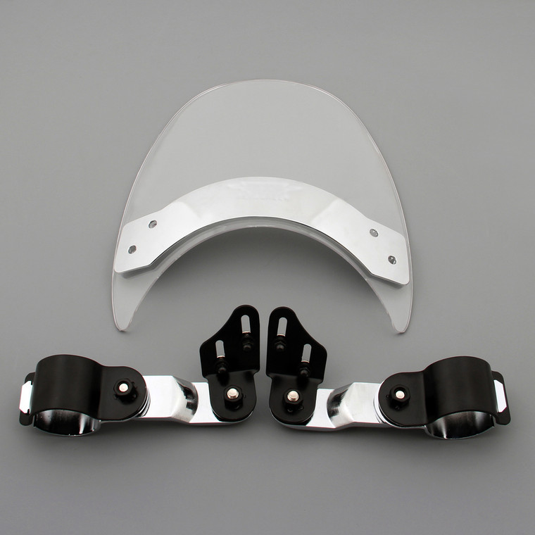 Fly Screen Windscreen Windshield Kawasaki Vulcan VN 800 900 1500, White