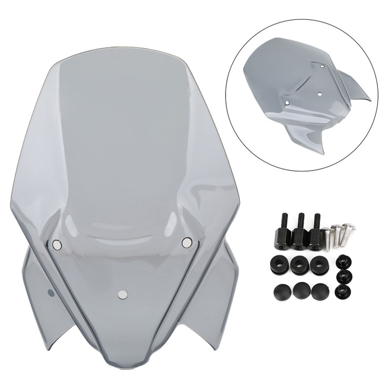 ABS Plastic Motorcycle Windshield WindScreen for BMW F900R 2020-2021 Gray