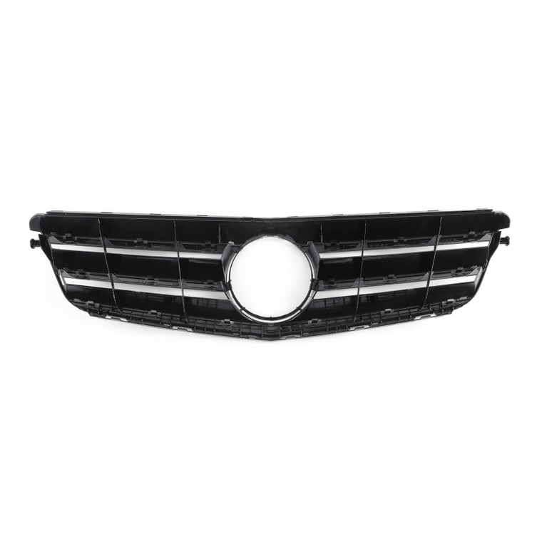 2008-2014 Benz C Class W204 C300 C350 LED Black Chrome Front Grill Grille Generic
