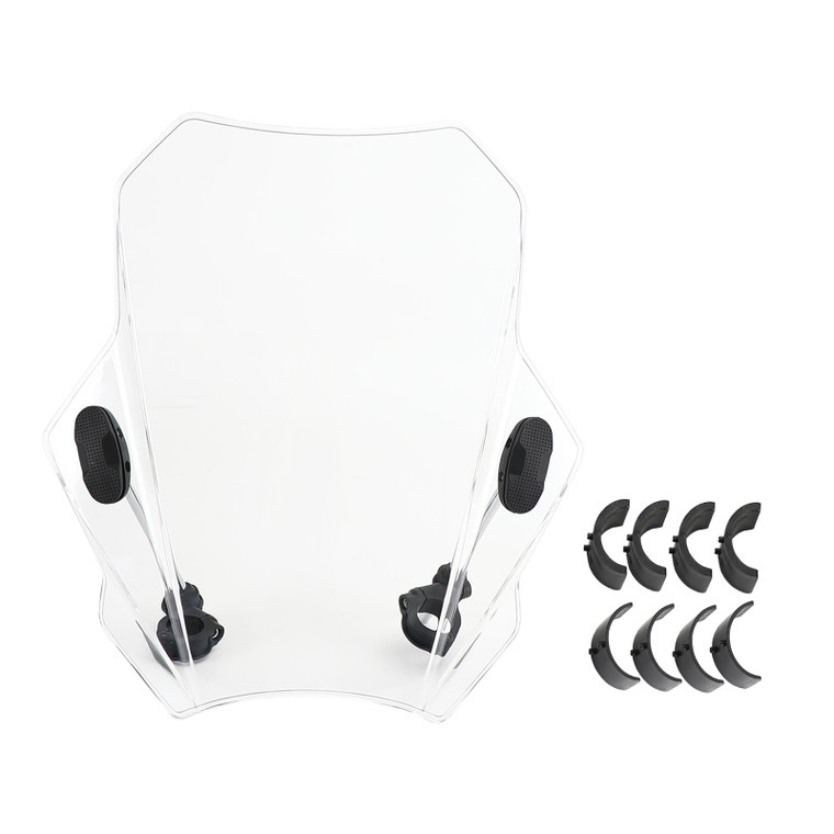 Universal Motorcycle Adjustable Wind Screen Windshield 22MM 25MM 28MM Handlebar CLE