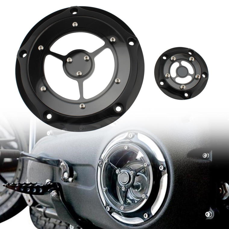 Engine Protector Crank Case Stator Cover Black Fit For Road King Fat Glide 1584