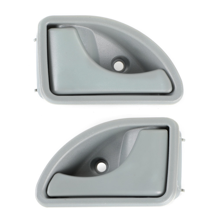 2X Inner Door Handle Gray Front Left + Right For Renault Kangoo Twingo I