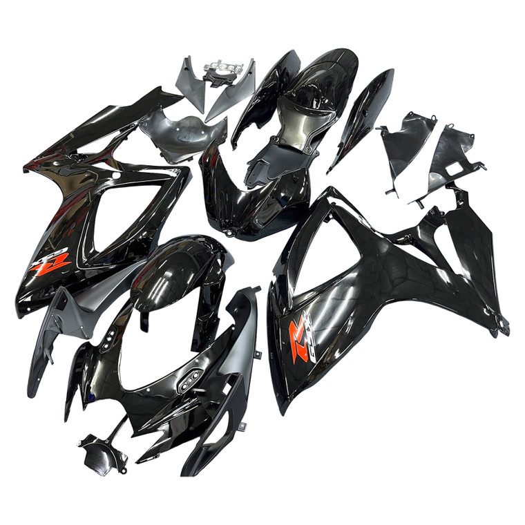 2006-2007 Suzuki GSXR 600 750 Black INJECTION Fairing Bodywork Kit Amotopart Fairing