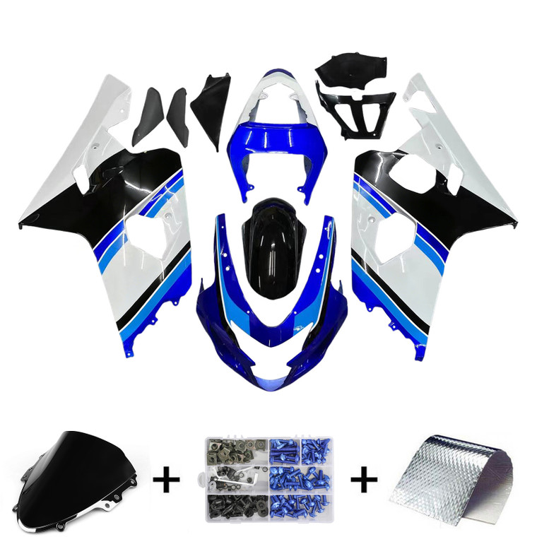 2004-2005 Suzuki GSXR 600/750 Injection Fairing Kit Bodywork Plastic ABS #4 Amotopart Fairing