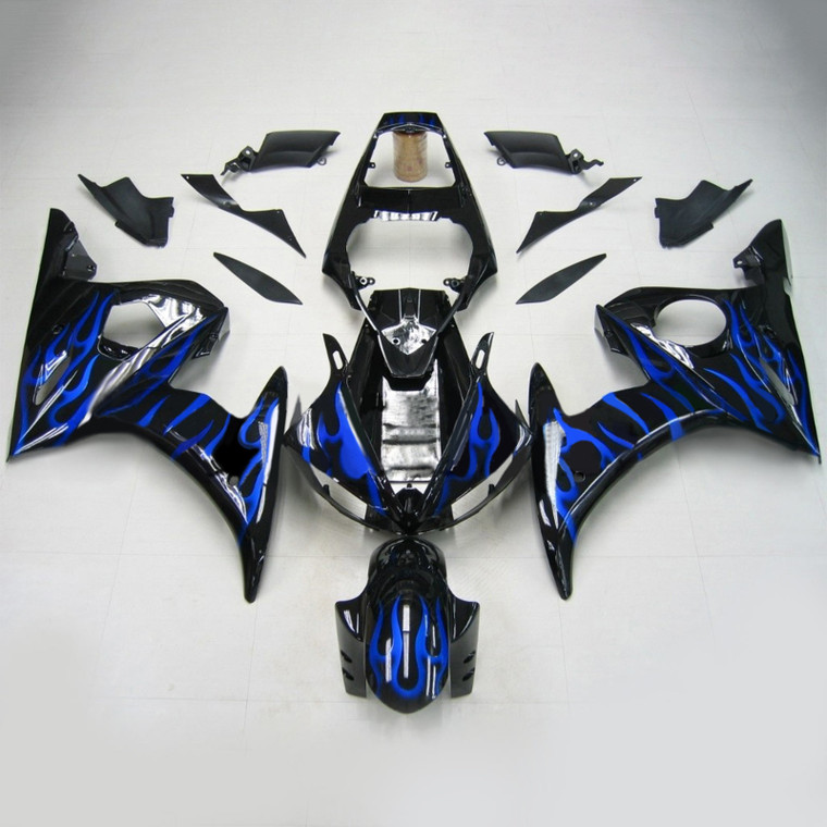 Injection Fairing Kit Bodywork Plastic ABS fit For Yamaha YZF 600 R6 2005 #158
