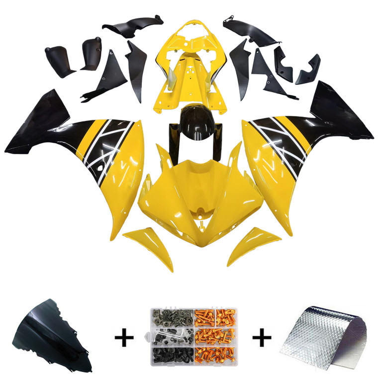 2009-2011 Yamaha YZF 1000 R1 Amotopart Injection Fairing Kit Bodywork Plastic ABS #138