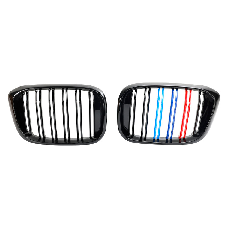 2PCS M-Color Kidney Grill Grille 51138469959 fit BMW G01 X3 G02 X4 Gloss Black