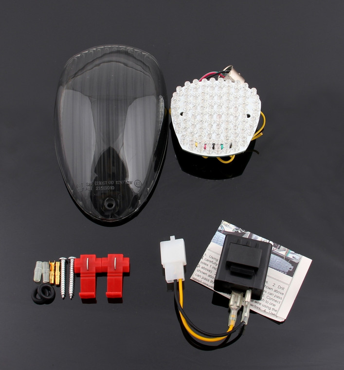 Taillight integrated Turn Signals for Kawasaki Mean streak 1500 1600 Vulcan 900 Smoke Generic