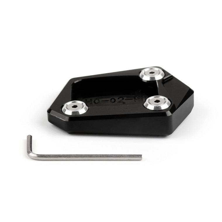 CNC Side Kickstand Stand Extension Plate Pad For Honda CBR250R 2011-2015 Black