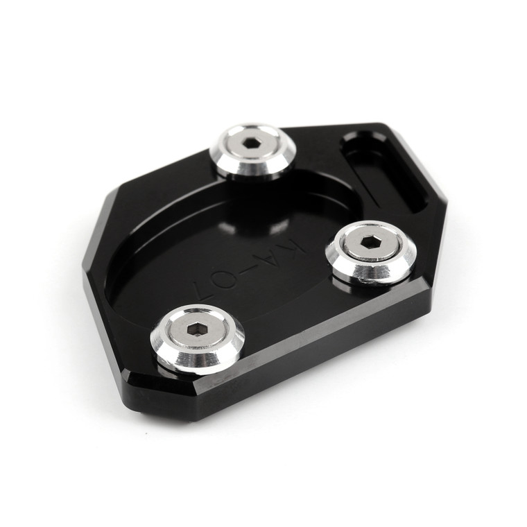 Kickstand Side Stand Plate Pad For 2014-2015 Kawasaki Ninja 250 300 Z250  Black