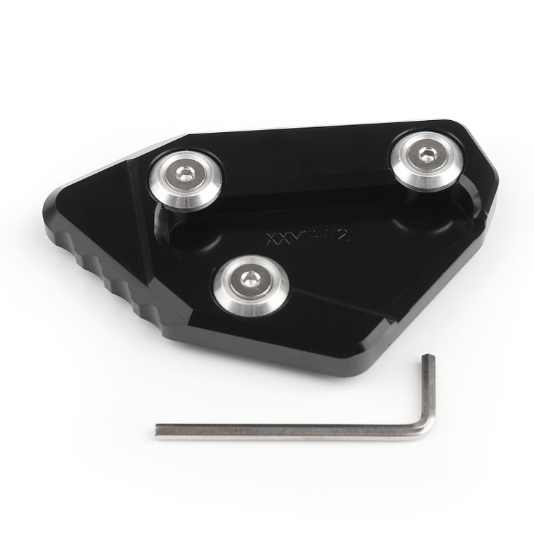 Side Pad Kickstand Stand Extension Plate For Suzuki GSXR 1000 K9 09-10 Black