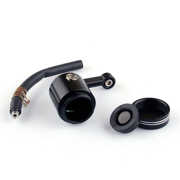 Universal Moto Master Cylinder Fluid Oil Reservoir Front Brake Clutch Tank Black