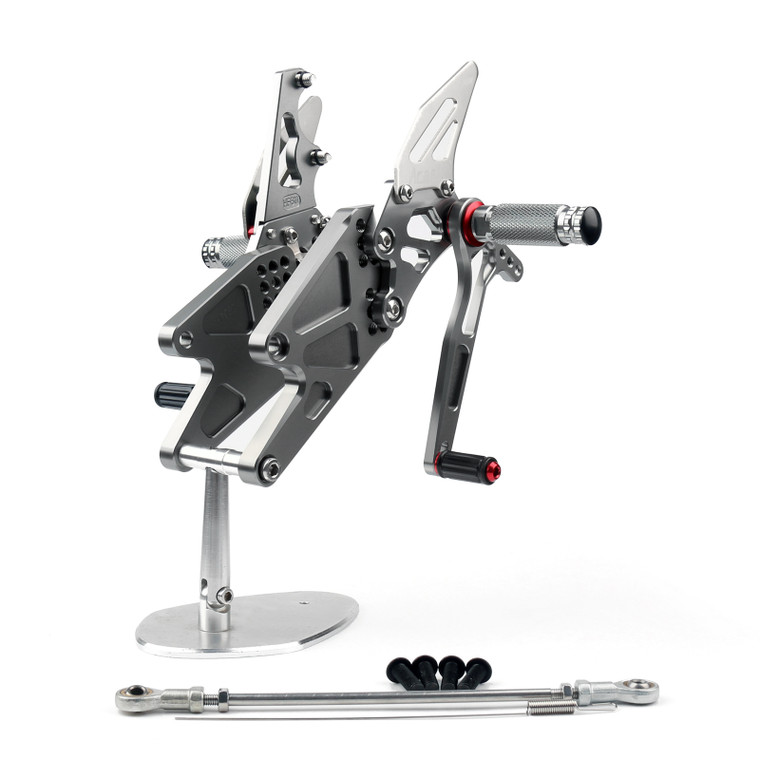 Motorcycle Adjustable Rearset Rearsets Foot pegs For Yamha MT-03/MT25 2015+ Gray