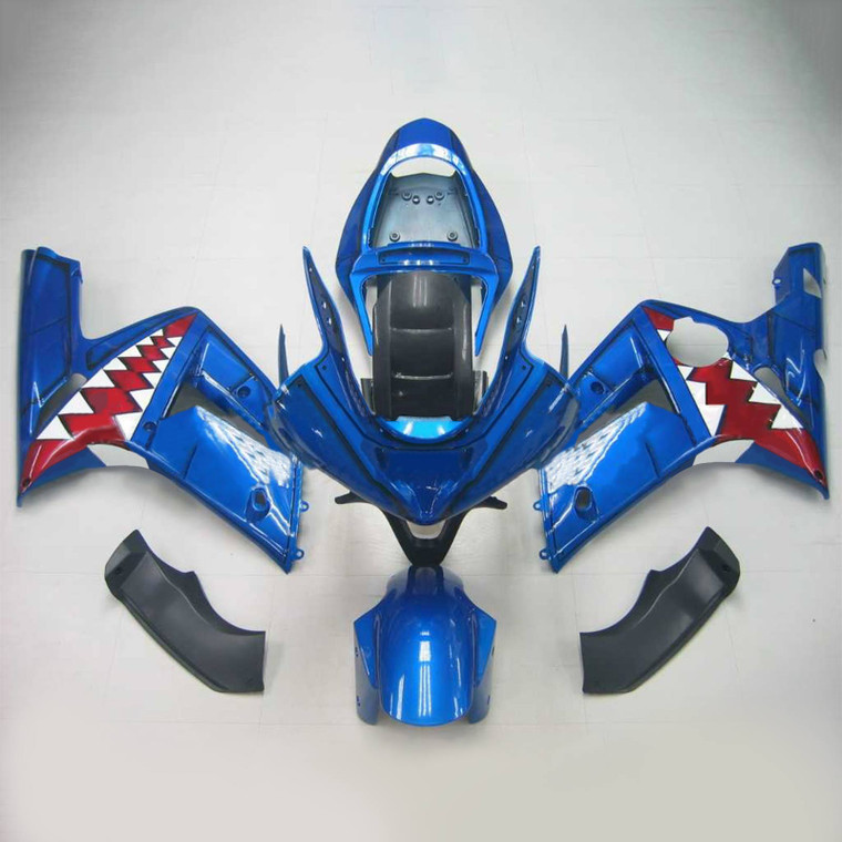Injection Fairing Kit Bodywork Plastic ABS fit For Kawasaki ZX6R 636 2003-2004 #111