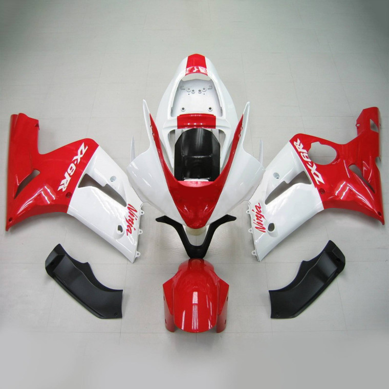 Injection Fairing Kit Bodywork Plastic ABS fit For Kawasaki ZX6R 636 2003-2004 #119