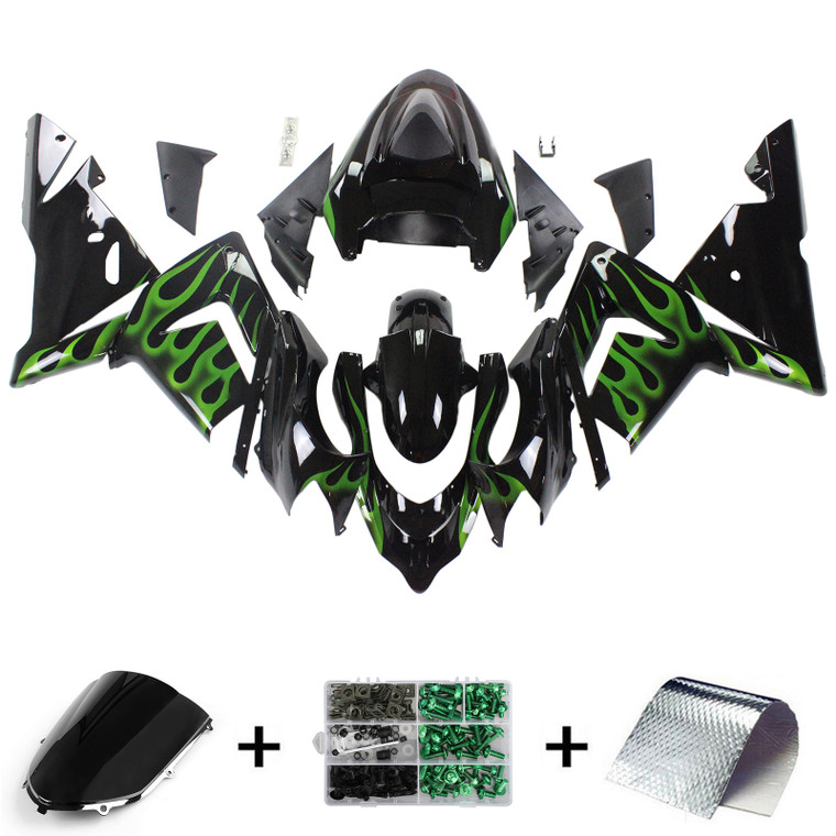 2004-2005 Kawasaki ZX10R Amotopart Injection Fairing Kit Bodywork Plastic ABS #103