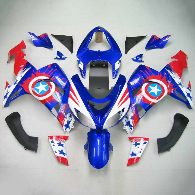 Injection Fairing Kit Bodywork Plastic ABS fit For Kawasaki ZX10R 2006-2007 116