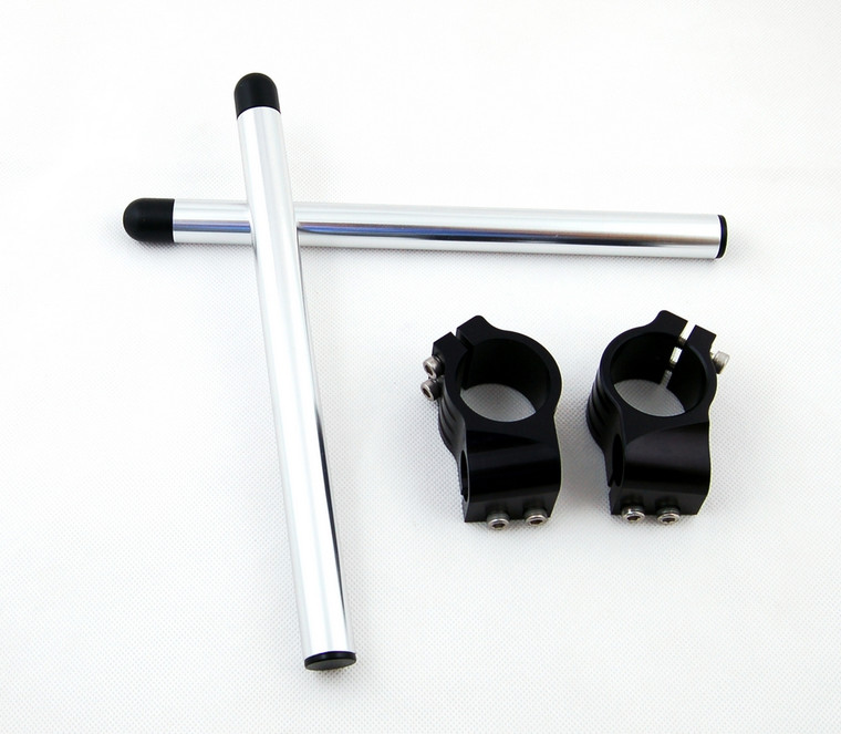 Clip-On 41MM Racer Handlebars Kawasaki Ninja ZX600R (95-97) ZX600 (93-02) ZX1000 (88-90) EX650R (06-08), Black