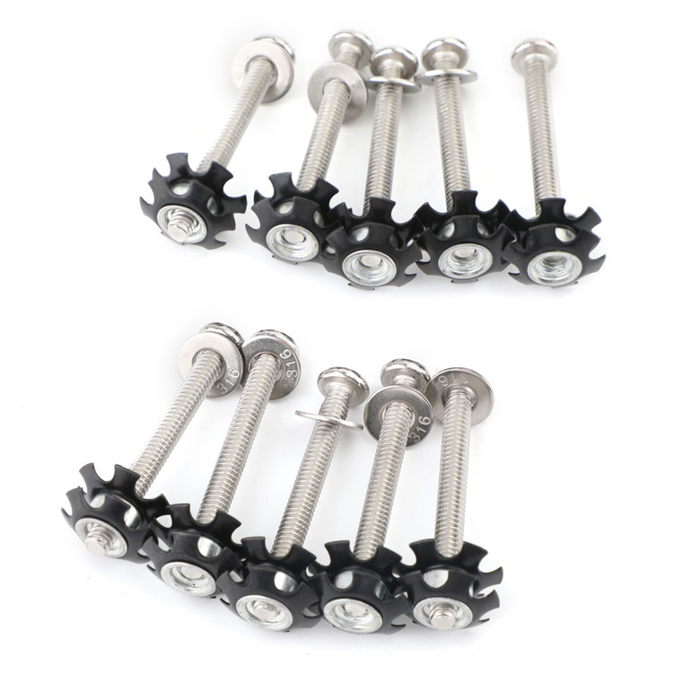 Set of 10 RV LADDER REPAIR KIT nuts Stainless Bunk Motorhome Parts Camper Trailer Coach