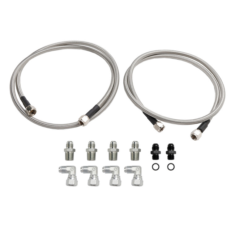 Automatic Transmission Cooler Lines Kit 6-AN Hose Line Kit For GM 4L60E 4L65E