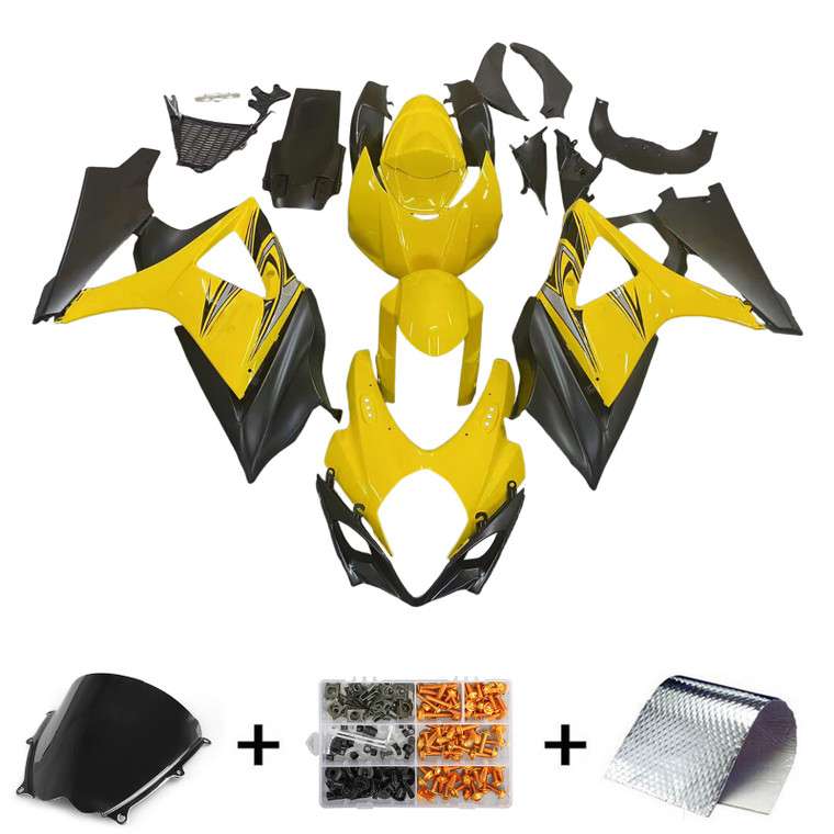 2007-2008 Suzuki GSXR1000 K7 Amotopart Injection Fairing Kit Bodywork Plastic ABS #113