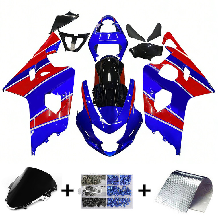 2004-2005 Suzuki GSXR 600/750 K4 Amotopart Injection Fairing Kit Bodywork Plastic ABS #142