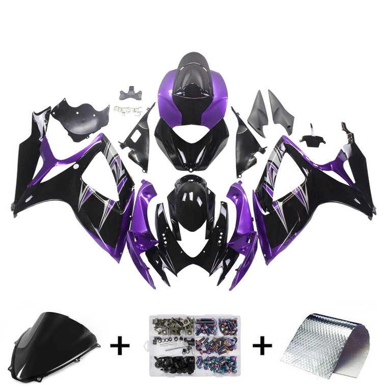 2006-2007 Suzuki GSXR 600/750 K6 Amotopart Injection Fairing Kit Bodywork Plastic ABS #114