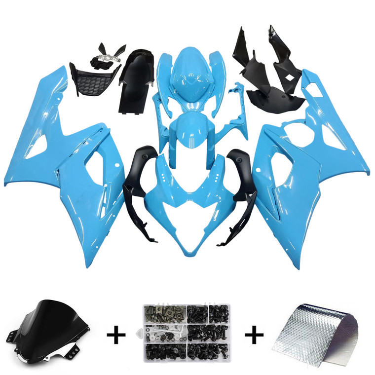 2005-2006 Suzuki GSXR1000 K5 Amotopart Injection Fairing Kit Bodywork Plastic ABS #126
