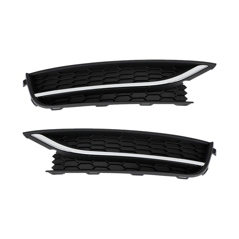 2PCS Front Driving Fog Light Cover fit VW Passat 2012-2015 Black/Chrome