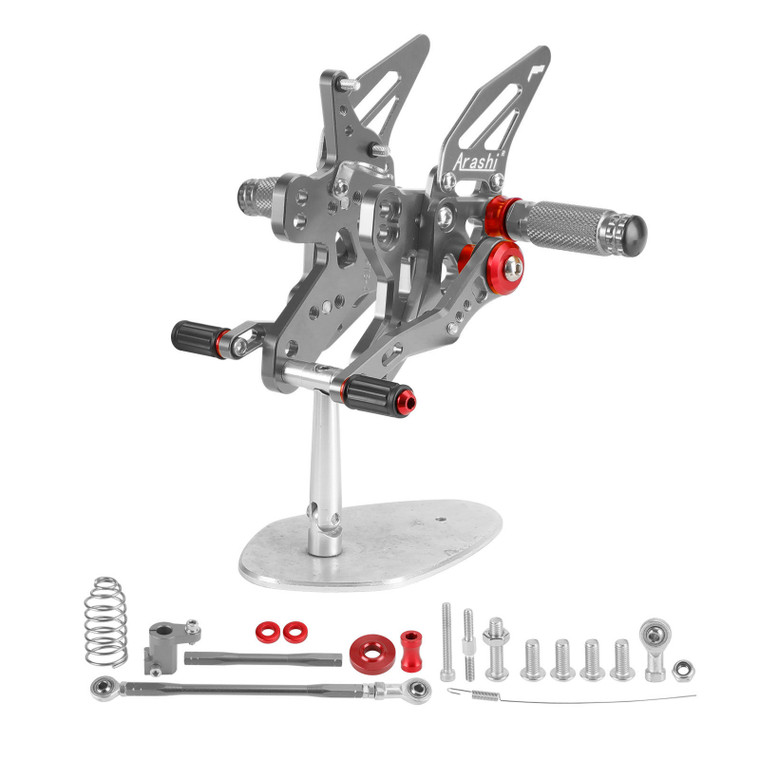 Aluminum Gray Rear Sets Footpegs Footrest For Honda CBR650R CB650R 2019-2023