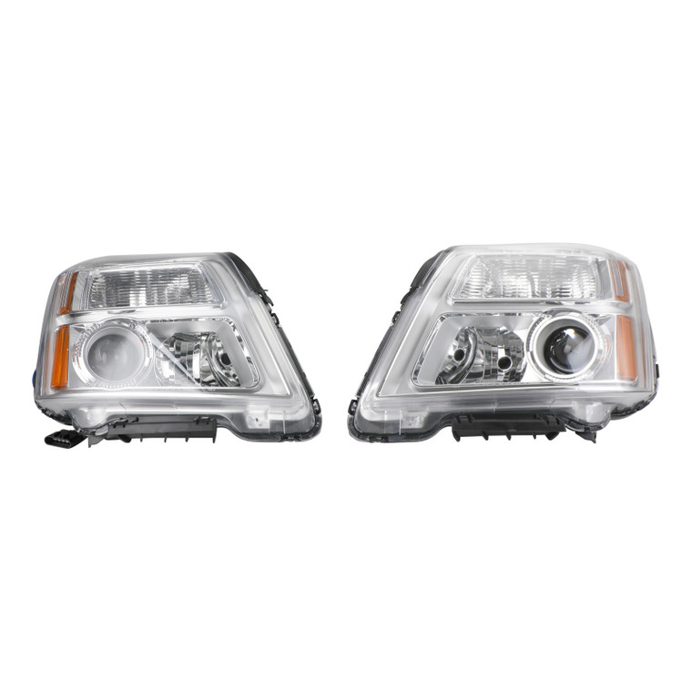 Left+Right Clear Lens Projector Headlights Headlamps For GMC Terrain 2010-2015