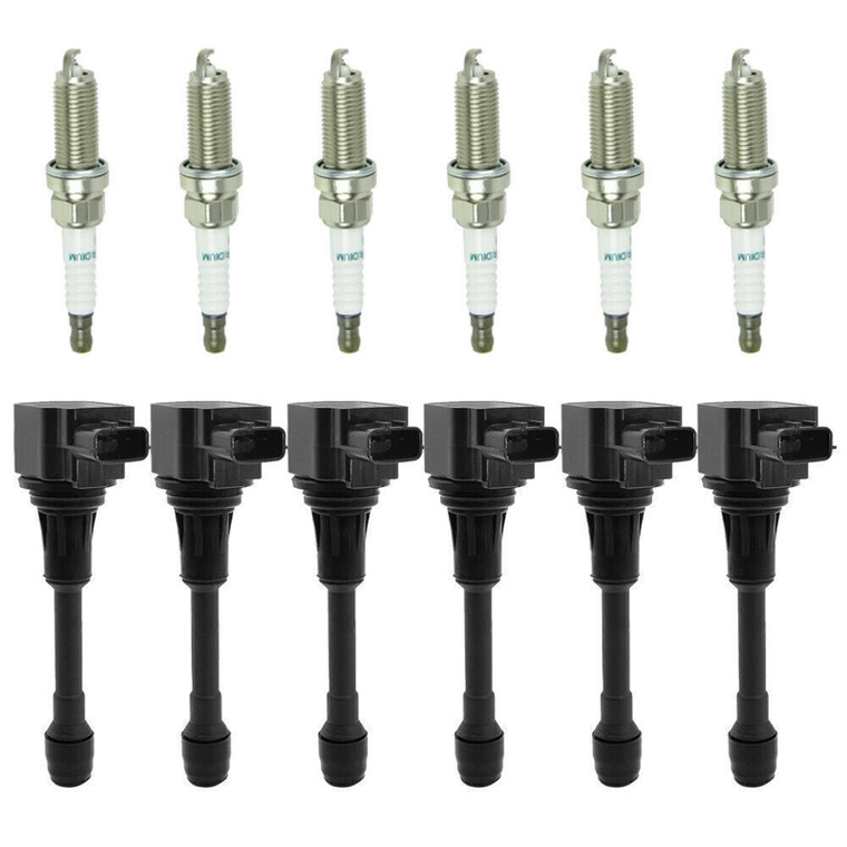 6 Ignition coil+6 Spark Plug UF550 For Infiniti G25 Nissan Maxima 3.5 V6 09-19