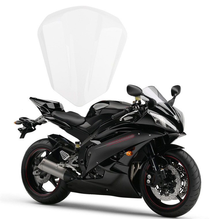 Seat Cowl Rear Passenger Pillion Seat Cover Yamaha R6 YZFR6 (2006-2007) White