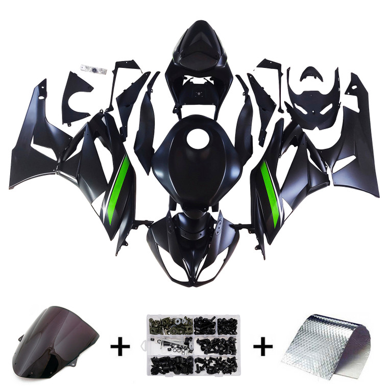 2009-2012 Kawasaki ZX6R 636 Injection Fairing Kit Bodywork Plastic ABS #120 Amotopart Fairing