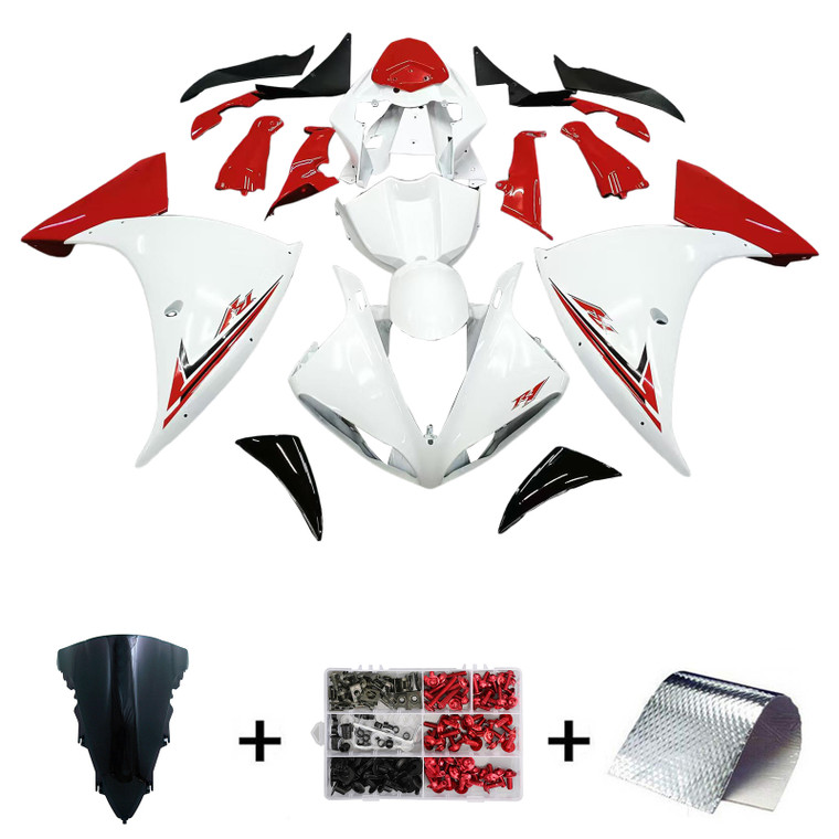 2012-2014 Yamaha YZF 1000 R1 Injection Fairing Kit Bodywork Plastic ABS #144 Amotopart Fairing