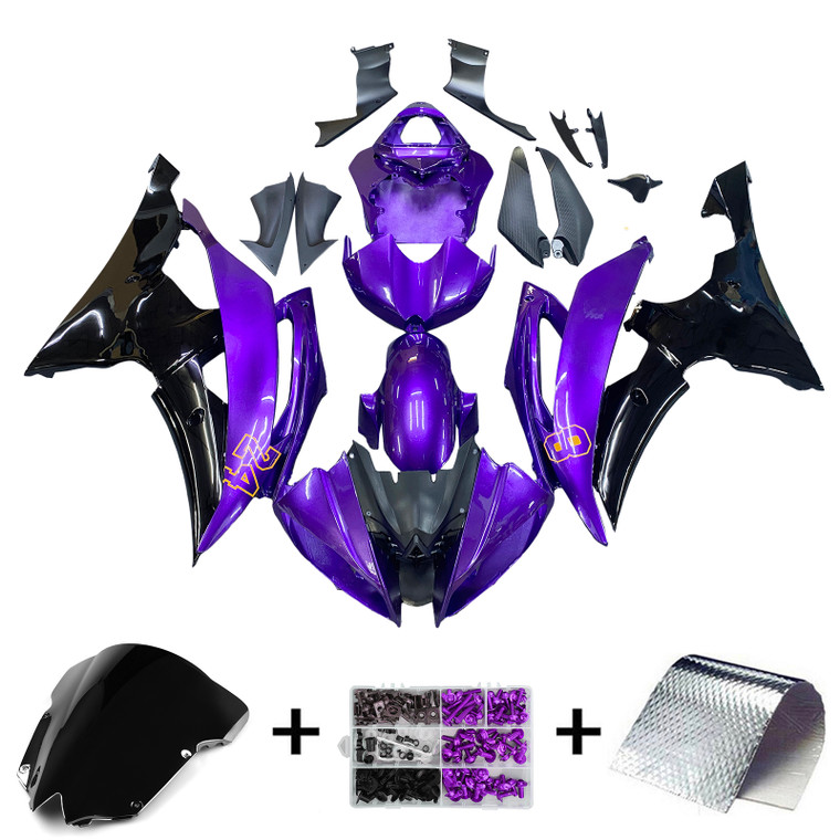 2008-2016 Yamaha YZF 600 R6 Injection Fairing Kit Bodywork Plastic ABS #178 Amotopart Fairing