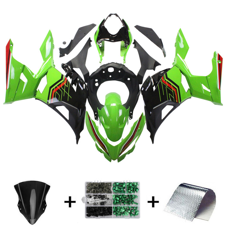 2018-2023 Kawasaki EX400/Ninja400 Injection Fairing Kit Bodywork Plastic ABS #178 Amotopart Fairing