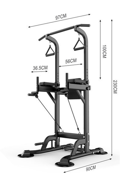 Pull-Up Bars & Squat Bar Power Tower Dip Stands Strength Training for Home Gym