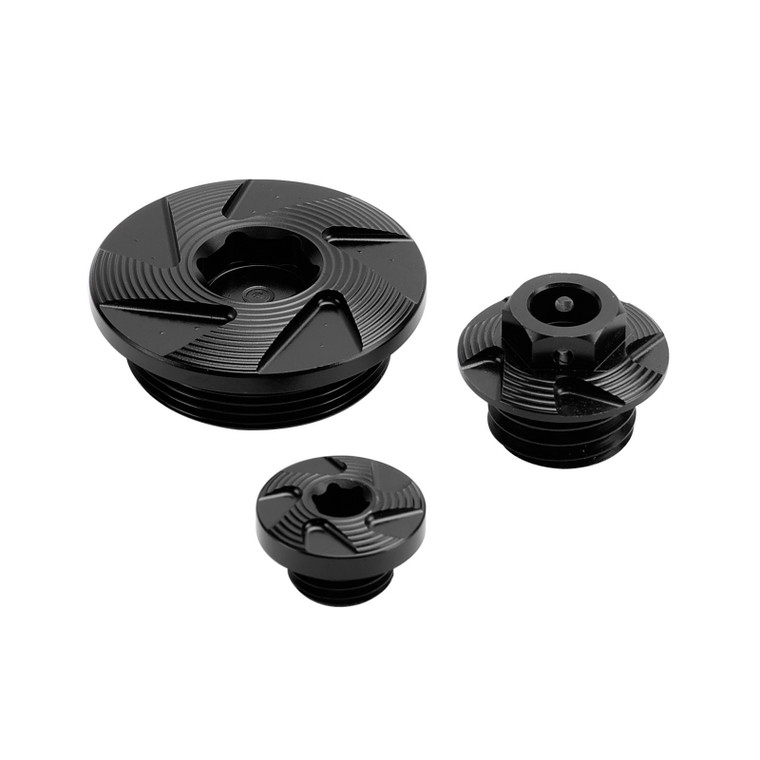 Black Billet Engine Plug Kit For Yamaha YZ250F YZ250FX YZ450F YZ450FX 2014-2022